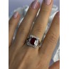 925 Sterling Silver Topaz & Beryl Ring Size 8