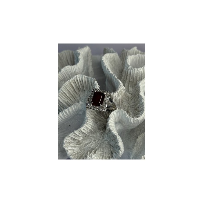 925 Sterling Silver Topaz & Beryl Ring Size 8