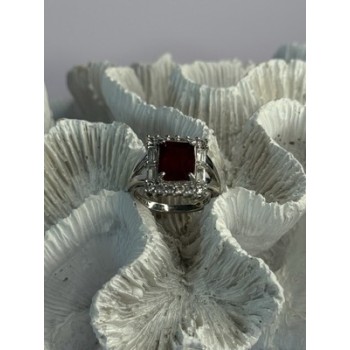 925 Sterling Silver Topaz & Beryl Ring Size 8