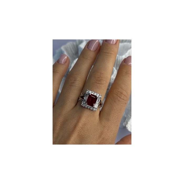 925 Sterling Silver Topaz & Beryl Ring Size 8