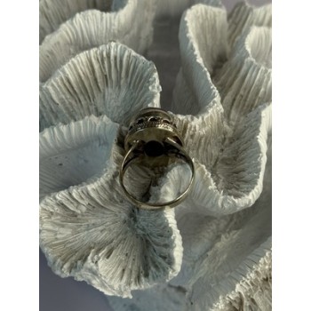 Vintage 925 Sterling Silver Agate Ring Size 8