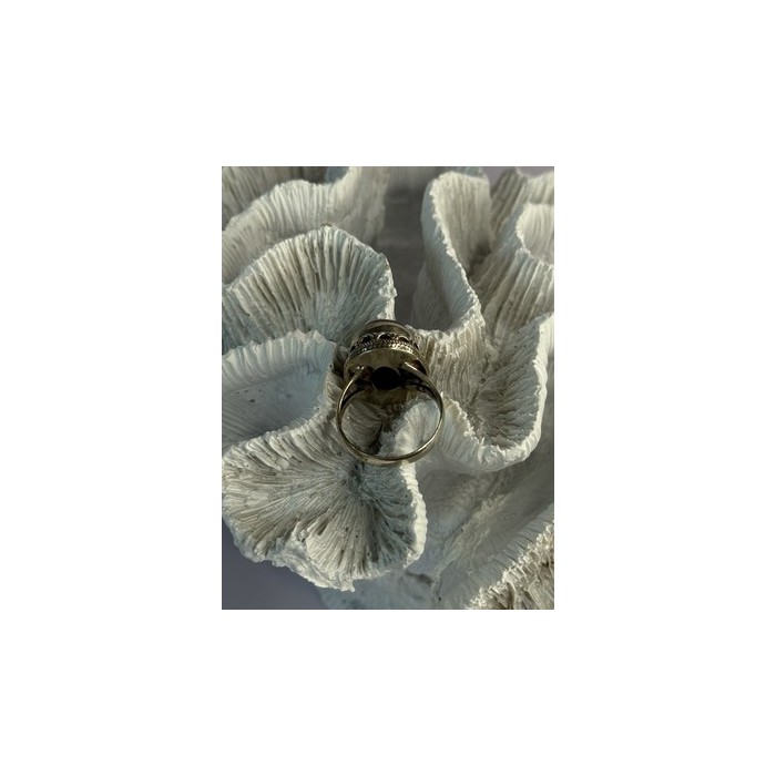 Vintage 925 Sterling Silver Agate Ring Size 8