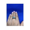 925 Sterling Silver Blue Spinel Ring Size 6.5