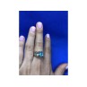 925 Sterling Silver Blue Spinel Ring Size 6.5