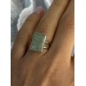 925 Sterling Silver Jade Nephrite Ring Size 6.5