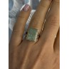 925 Sterling Silver Jade Nephrite Ring Size 6.5