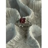 10K WHITE GOLD SPINEL & DIAMONDS RING SIZE 7