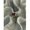 10K WHITE GOLD SPINEL & DIAMONDS RING SIZE 7