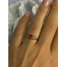 10k Yellow Gold Orange Tourmaline & Diamonds Ring Size 7