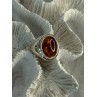 925 Sterling Silver Amber Ring Size 7