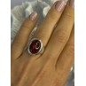 925 Sterling Silver Amber Ring Size 7