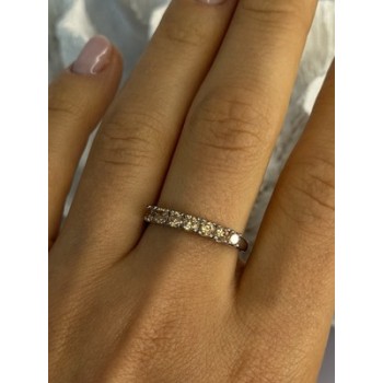 925 Sterling Silver Shiny CZ Ring Size 10