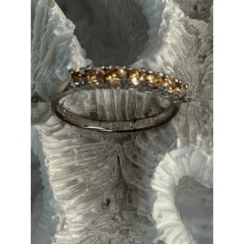 925 Sterling Silver Shiny CZ Ring Size 10