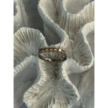 925 Sterling Silver Shiny CZ Ring Size 10