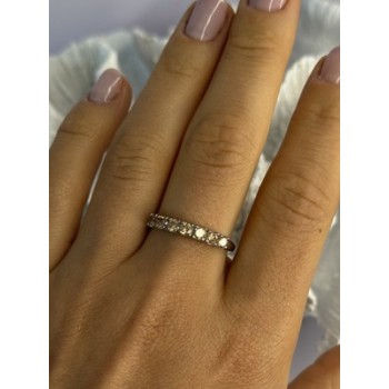 925 Sterling Silver Shiny CZ Ring Size 10