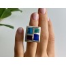 925 STERLING SILVER MULTICOLOR AGATE RING SIZE 5.5
