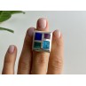 925 STERLING SILVER MULTICOLOR AGATE RING SIZE 5.5
