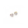 14K YELLOW GOLD CZ HEARTS EARRINGS