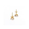 14K YELLOW GOLD CZ HEARTS EARRINGS