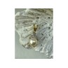 14K YELLOW GOLD PEARL & DIAMONDS PENDANT