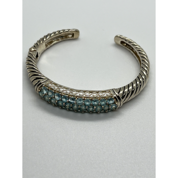 925 STERLING SILVER TOPAZ HINGE BRACELET