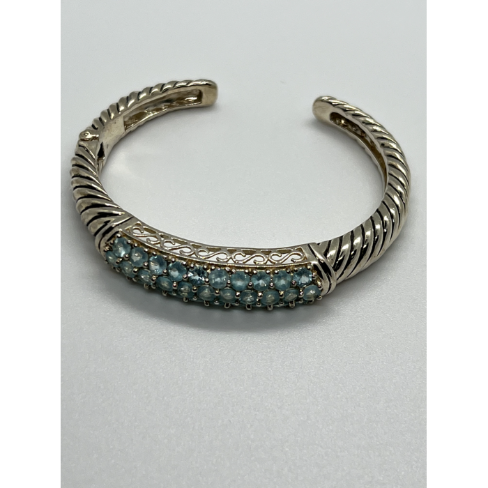 925 STERLING SILVER TOPAZ HINGE BRACELET