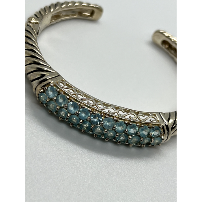 925 STERLING SILVER TOPAZ HINGE BRACELET