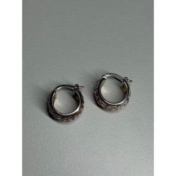 925 Sterling Silver Earrings Length 17 Mm