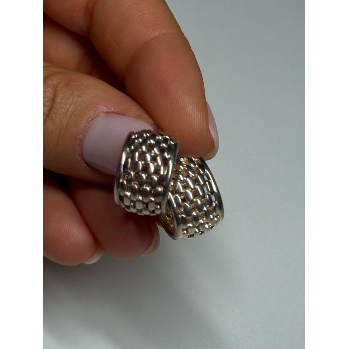 925 Sterling Silver Earrings Length 17 Mm