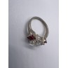 925 Sterling Silver Pink & Colorless Spinel Ring Size 7.5