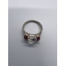 925 Sterling Silver Pink & Colorless Spinel Ring Size 7.5