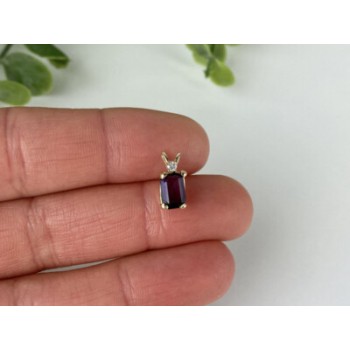 14K YELLOW GOLD TOURMALINE & DIAMOND PENDANT