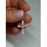 925 Sterling Silver CZ Cross Length 28 Mm