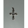 925 Sterling Silver CZ Cross Length 28 Mm