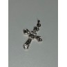925 Sterling Silver CZ Cross Length 28 Mm