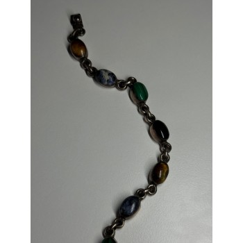 925 STERLING SILVER AGATE BRACELET