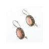 925 STERLING SILVER MOTHER OF PEARL & MARCASITES EARRINGS