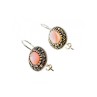 925 STERLING SILVER MOTHER OF PEARL & MARCASITES EARRINGS