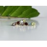 925 Sterling Silver Gold Plated Multi Gemstones Earrings