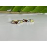925 Sterling Silver Gold Plated Multi Gemstones Earrings
