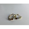 925 Sterling Silver Gold Plated Multi Gemstones Earrings