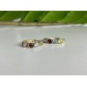 925 Sterling Silver Gold Plated Multi Gemstones Earrings