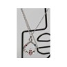 925 STERLING SILVER ALEXANDRITE, RUBELLITE & SAPPHIRE CHAIN WITH PENDANT