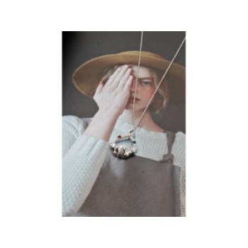 925 STERLING SILVER ALEXANDRITE, RUBELLITE & SAPPHIRE CHAIN WITH PENDANT