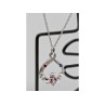 925 STERLING SILVER ALEXANDRITE, RUBELLITE & SAPPHIRE CHAIN WITH PENDANT