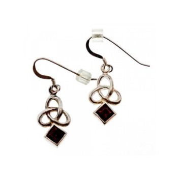 925 Sterling Silver Garnet Earrings