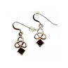 925 Sterling Silver Garnet Earrings