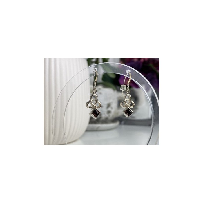 925 Sterling Silver Garnet Earrings