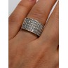 14K WHITE GOLD  DIAMONDS RING SIZE 5.5