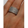 14K WHITE GOLD  DIAMONDS RING SIZE 5.5